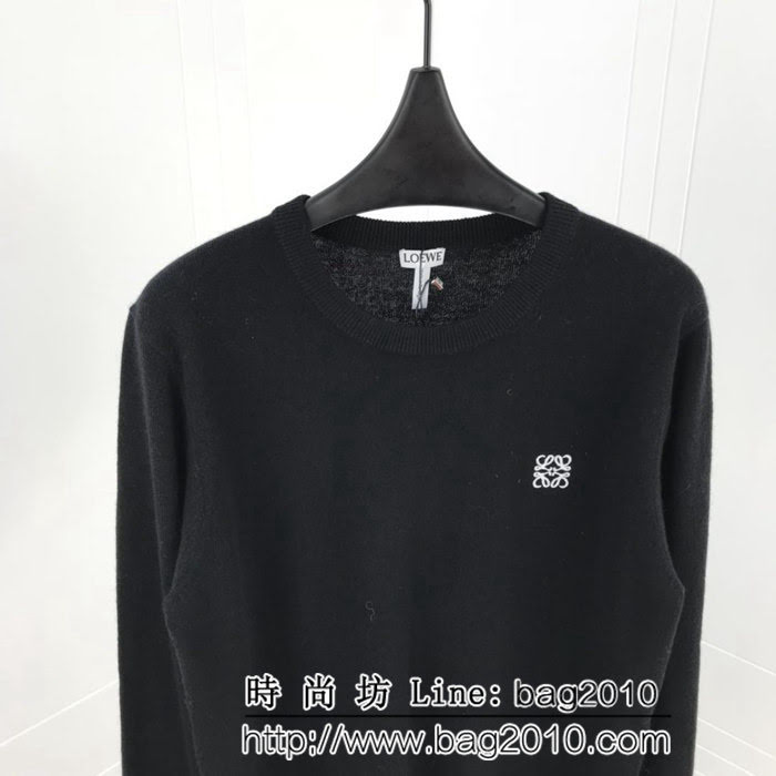 LOEWE羅意威 18SS秋冬最新款 基礎調logo刺繡 男款奴羊毛毛衣 打底百搭款式 ydi2439